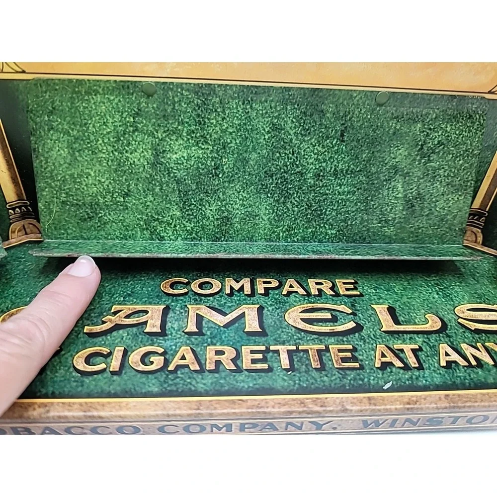 VTG Camel Cigarette Metal Tin Zippo Lighter Store Display Shelf Collectible